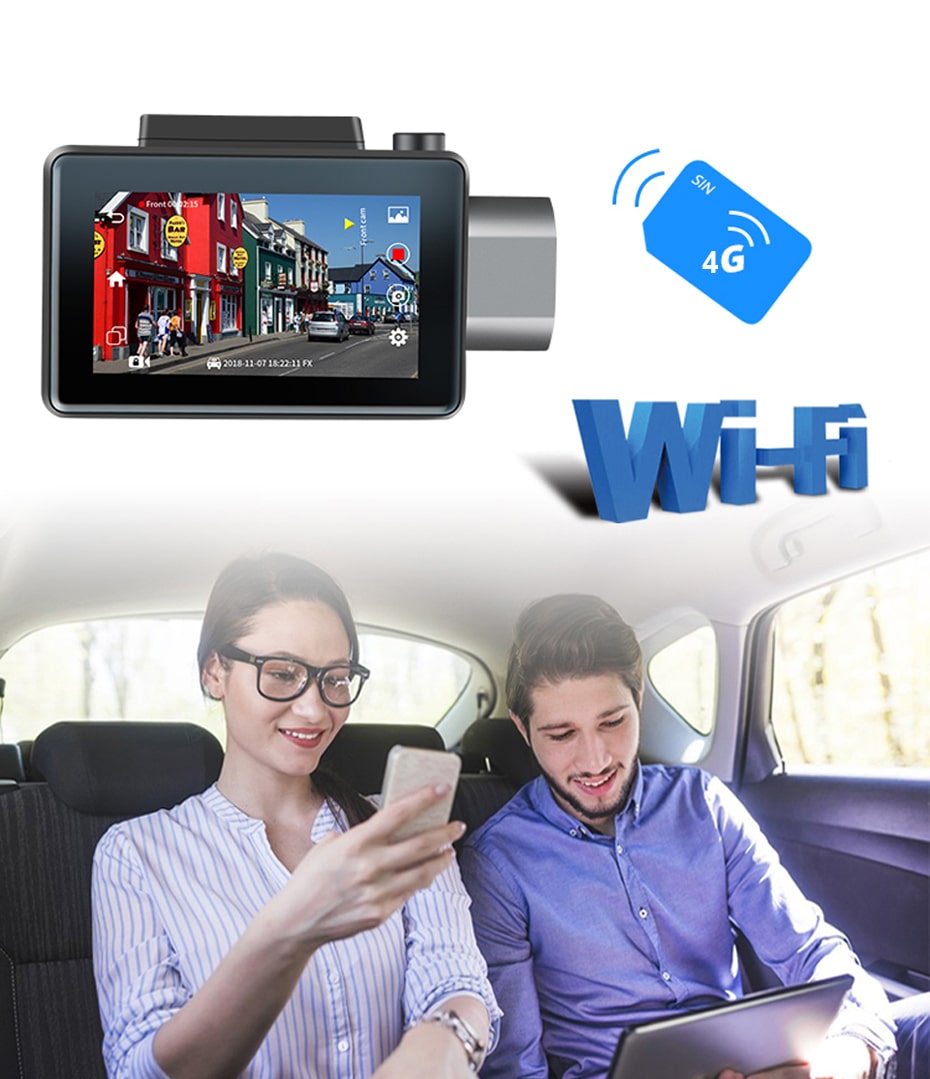 camera hành trình a8s kết nối 4g phát wifi theo dõi hành trình xe online từ xa