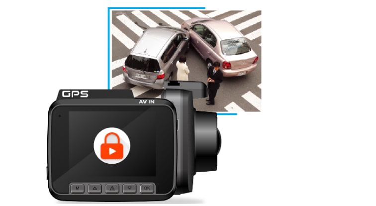 cảm biến va chạm giúp c61 pro có thể bảo vệ video hành trình